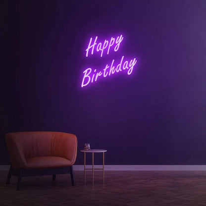 HAPPY BIRTHDAY - LED NEON SIGN-Neonsigns-Purple-Neon Brothers