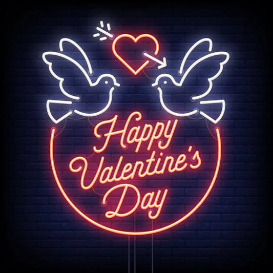 Happy Valentine's Day LED Neon Sign – Celebrate Love in Vibrant Style