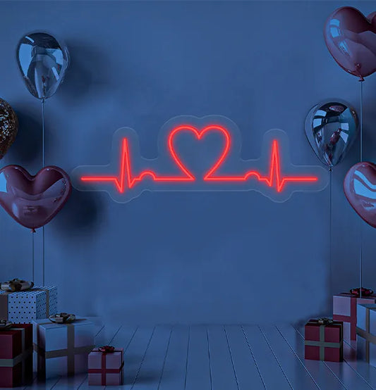 Heartbeat Neon Light – LED Pulse Heart Design for Romantic Decor, Valentine's Day, and Special Occasions