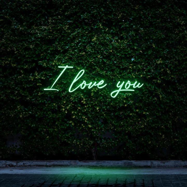 I LOVE YOU - LED NEON SIGN-Neonsigns-Green-Neon Brothers