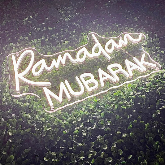 Ramadan Mubarak 2025 Neon Sign – Custom LED Light Neon Sign