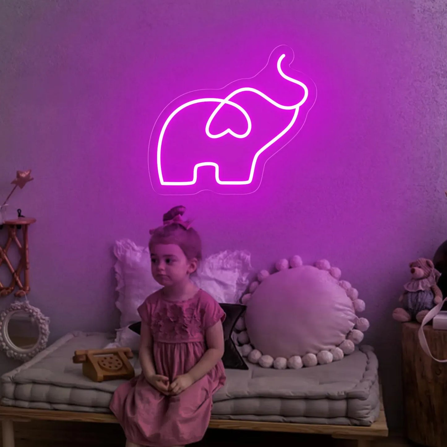 Elephant Neon Sign – A Symbol of Strength, Wisdom & Good Luck