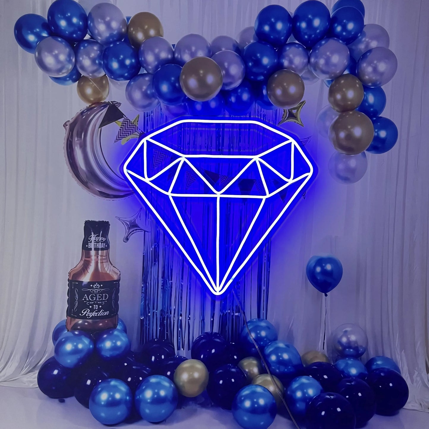 Diamond Neon Sign – LED Luxury Wall Art for Modern & Elegant Spaces