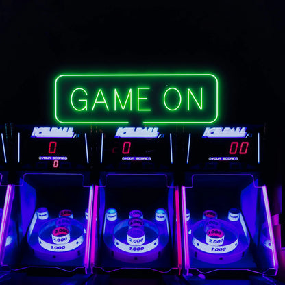 GAME ON Neon Sign – Custom LED Light for Game Room and Kids’ Bedrooms