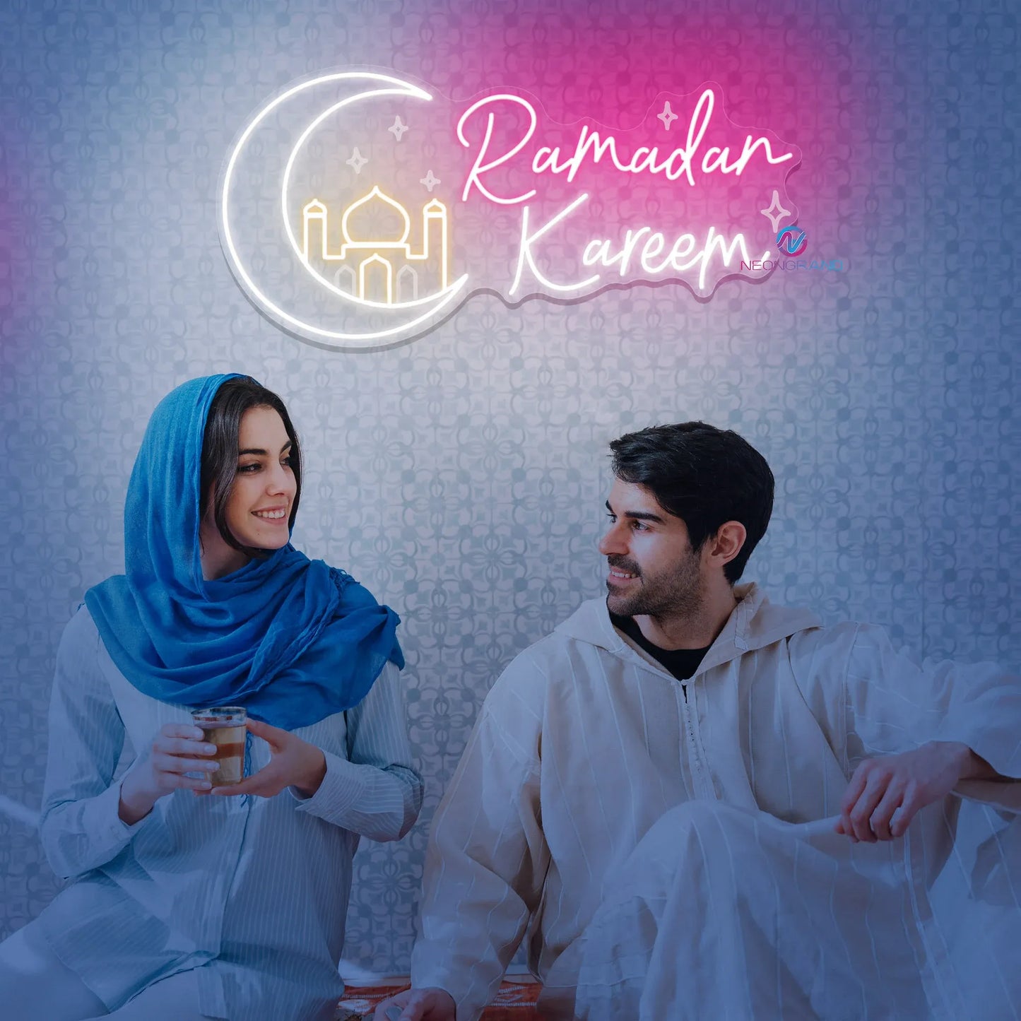 Ramadan Kareem Neon Sign – Custom LED Eid Mubarak Yard & Home Décor for 2025 Ramadan