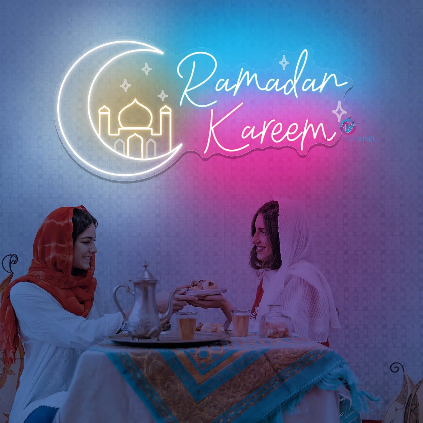 Ramadan Kareem Neon Sign – Custom LED Eid Mubarak Yard & Home Décor for 2025 Ramadan