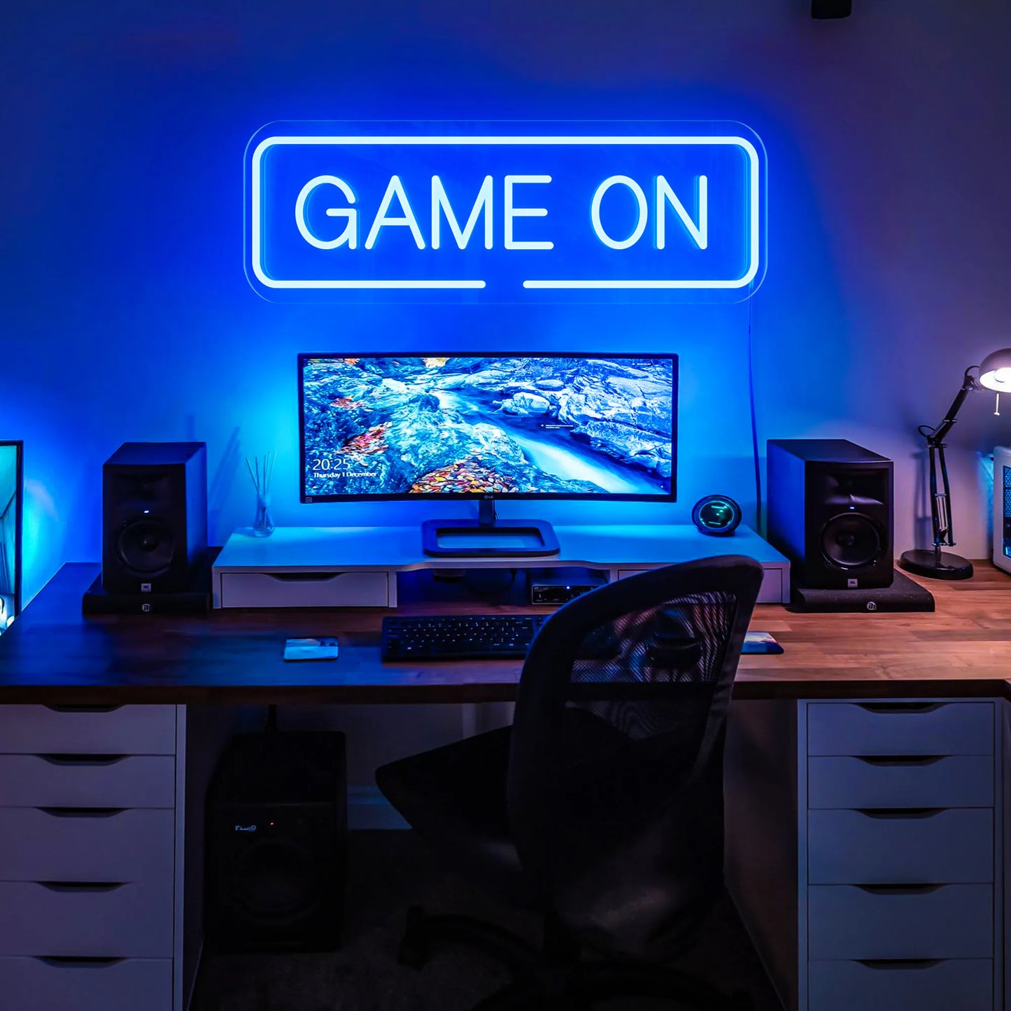 GAME ON Neon Sign – Custom LED Light for Game Room and Kids’ Bedrooms