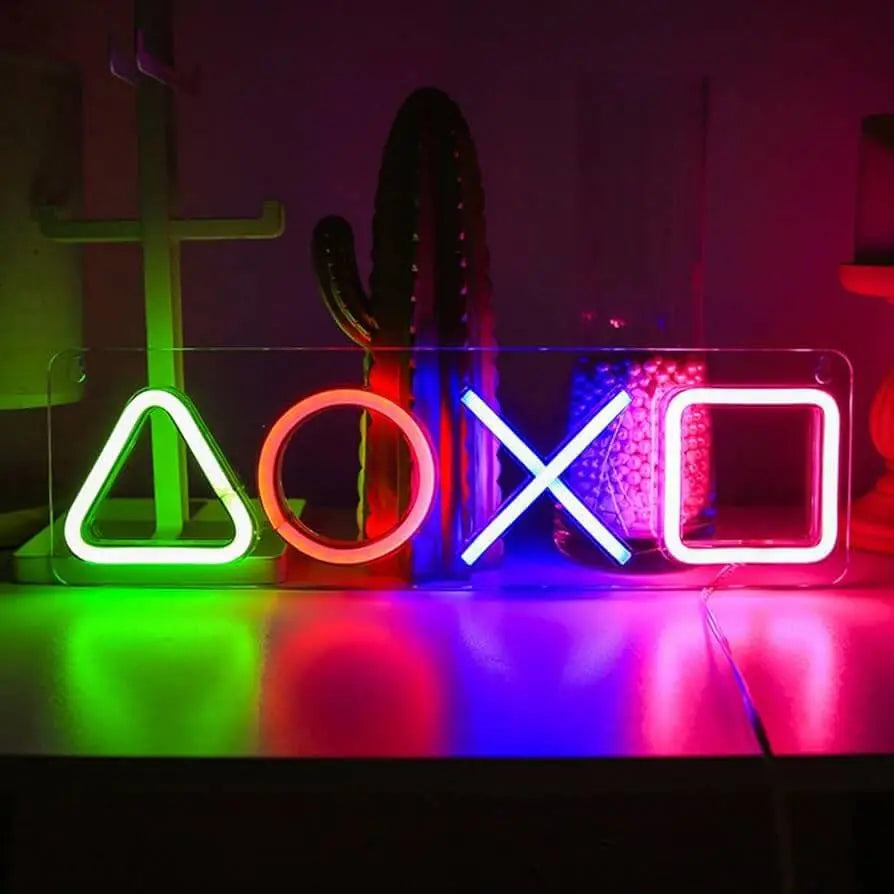 Squid Game Console Buttons Neon Sign - Custom LED Gaming Decor