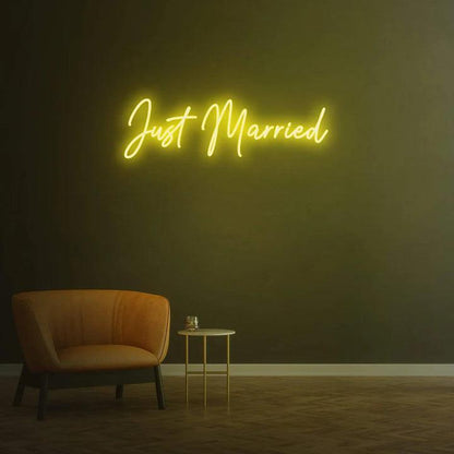 Just Married - LED Neon Sign-Neonsigns-Yellow-45 x 105 cm-Neon Brothers