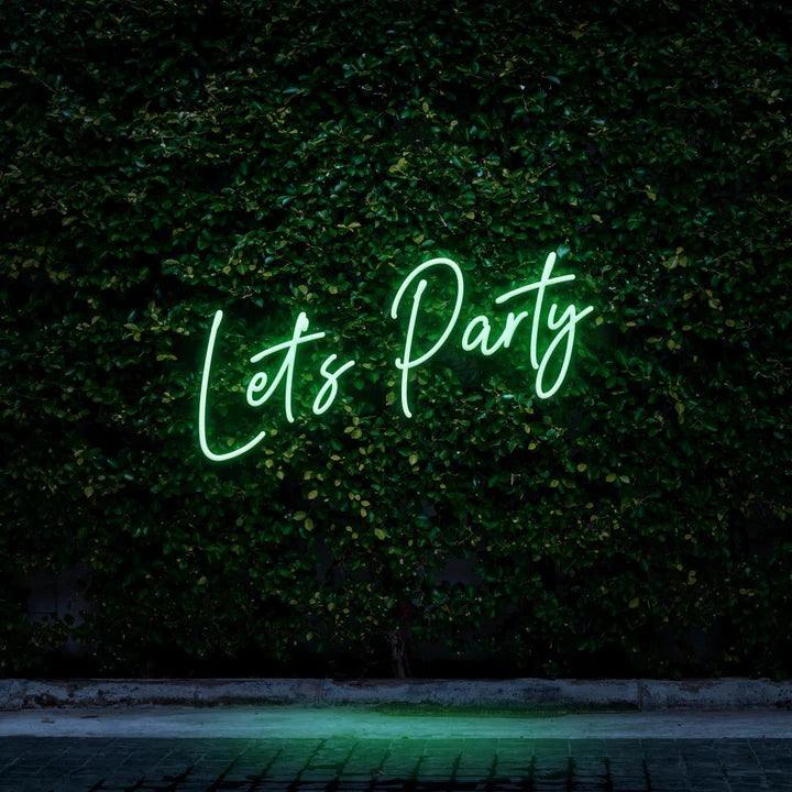 Let's Party - LED Neon Sign-Neonsigns-Green-45 x 105 cm-Neon Brothers