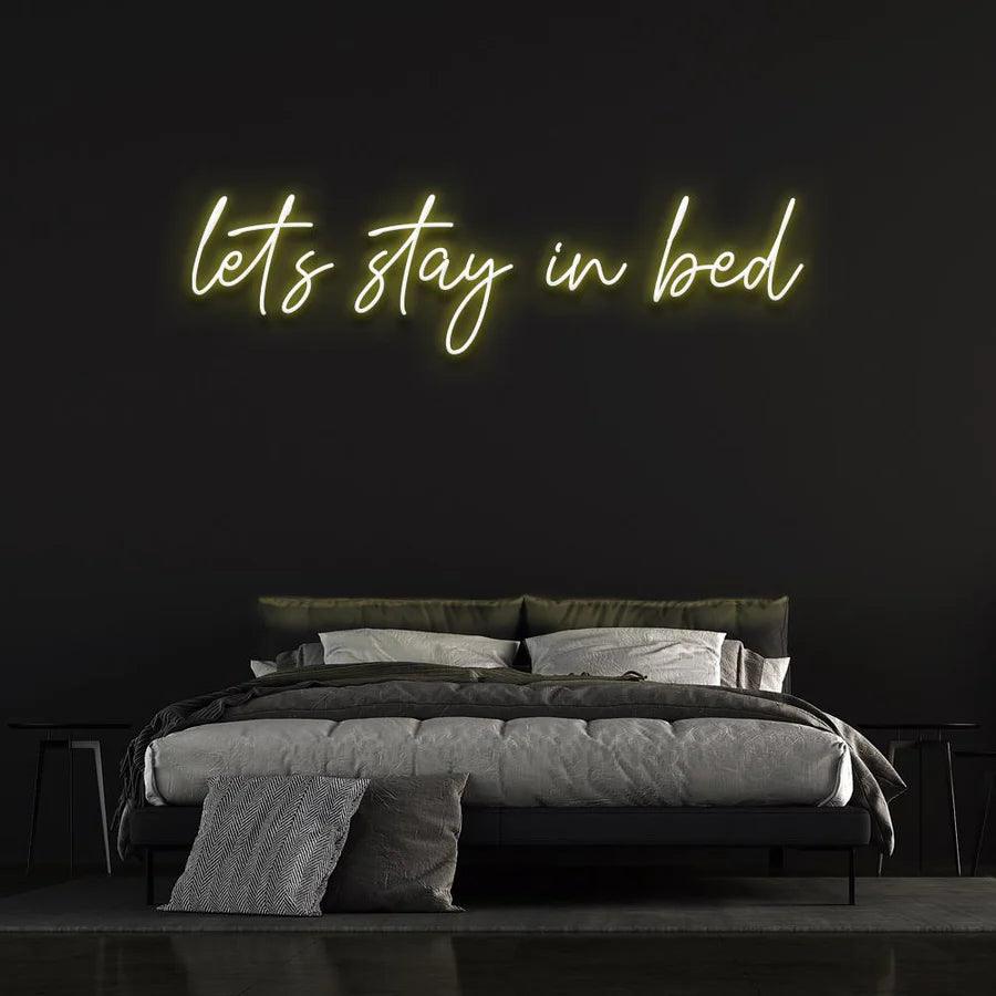 LET'S STAY IN BED NEON SIGN-Neonsigns-Yellow-45 x 90 cm-No-Neon Brothers