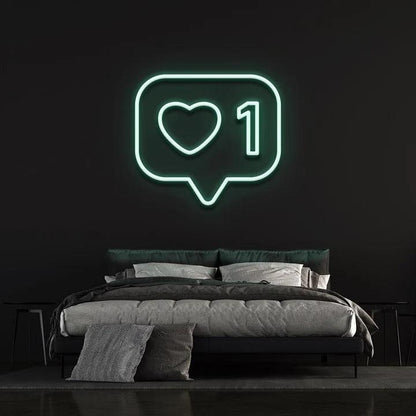 LIKE - LED NEON SIGN-Neonsigns-Teal-45 x 90 cm-Neon Brothers