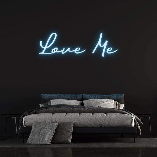 LOVE ME - LED NEON SIGN-Neonsigns-45 x 105 cm-Blue-Neon Brothers