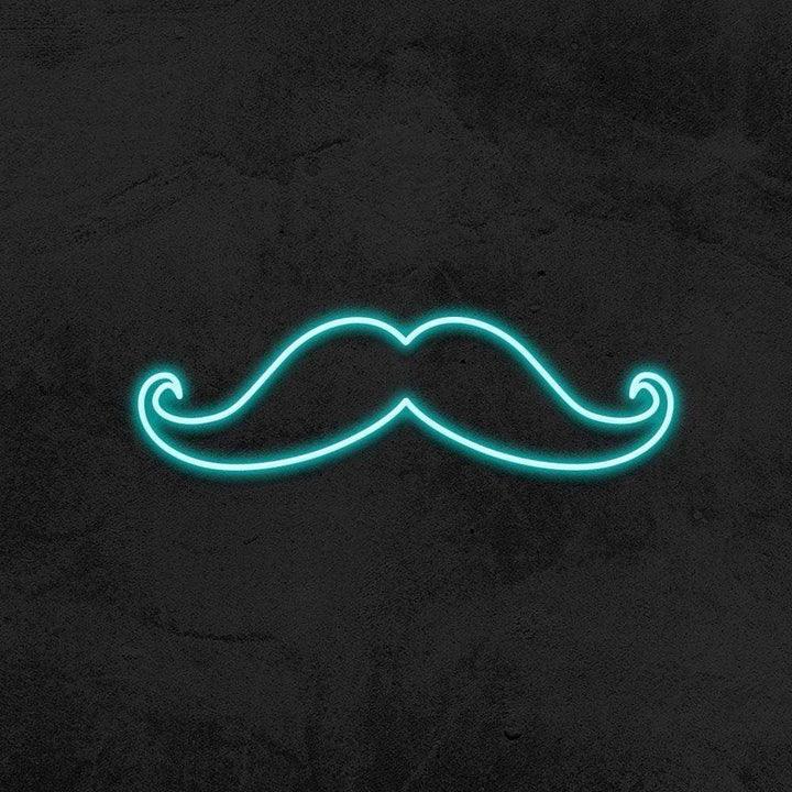 Mustache - LED Neon Sign-Neonsigns-60 x 120 cm-Ice Blue-Neon Brothers