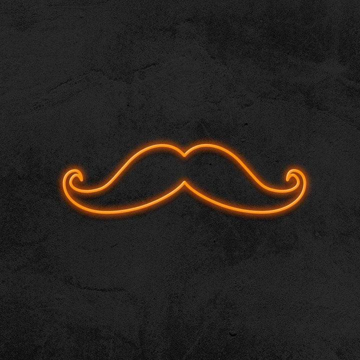 Mustache - LED Neon Sign-Neonsigns-60 x 120 cm-Orange-Neon Brothers