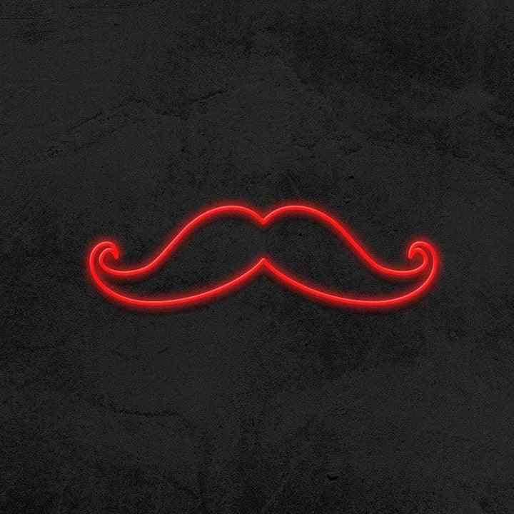 Mustache - LED Neon Sign-Neonsigns-60 x 120 cm-Red-Neon Brothers