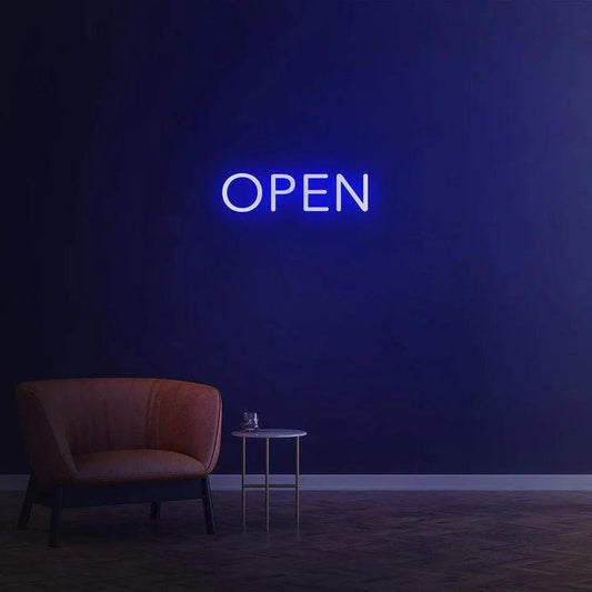 Open - LED Neon Sign-Neonsigns-Blue-60 x 60 cm-Neon Brothers