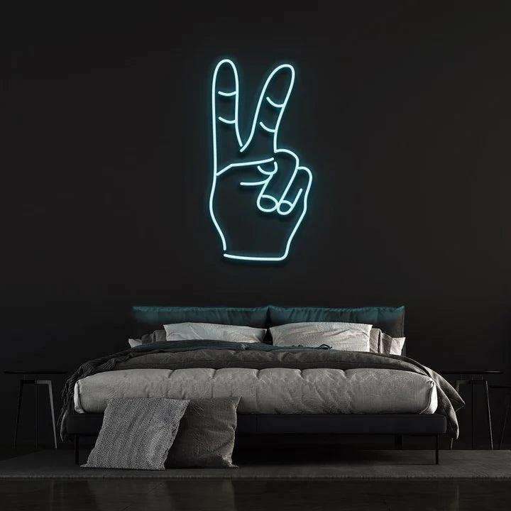 PEACE - LED NEON SIGN-Neonsigns-45 x 90 cm-Ice Blue-Neon Brothers