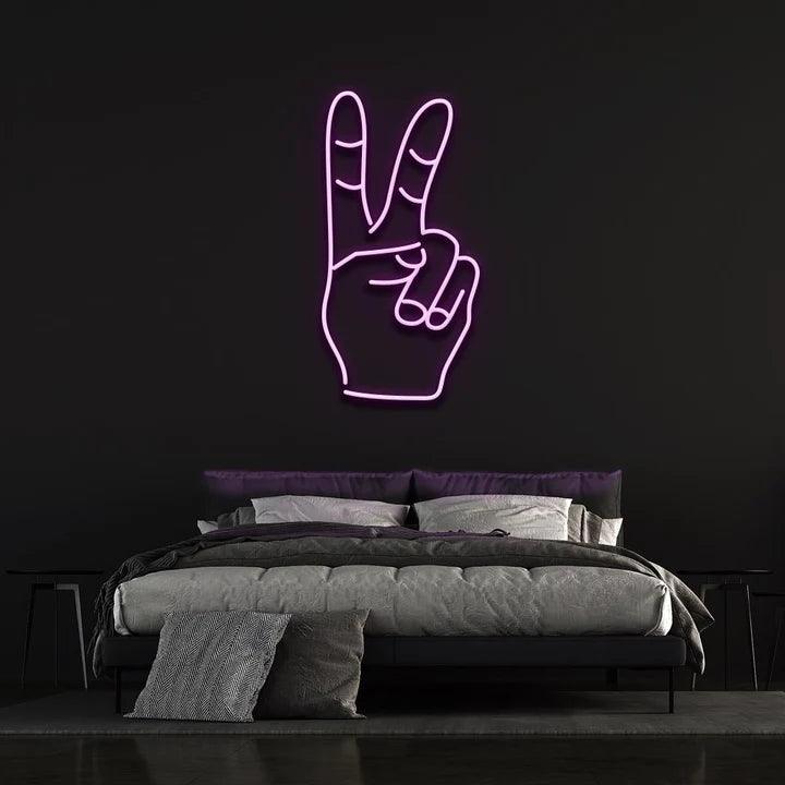 PEACE - LED NEON SIGN-Neonsigns-45 x 90 cm-Purple-Neon Brothers