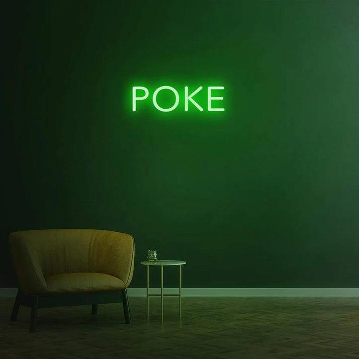 Poke - LED Neon Sign-Neonsigns-45 x 90 cm-Green-Neon Brothers