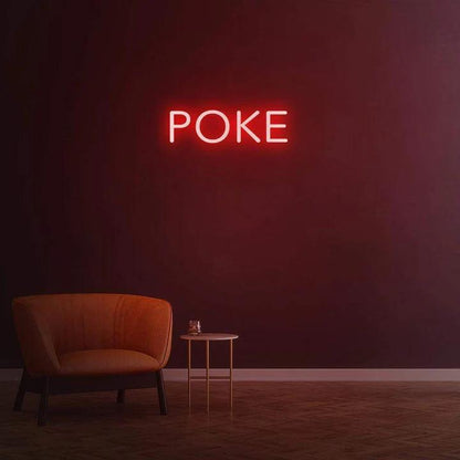 Poke - LED Neon Sign-Neonsigns-45 x 90 cm-Red-Neon Brothers