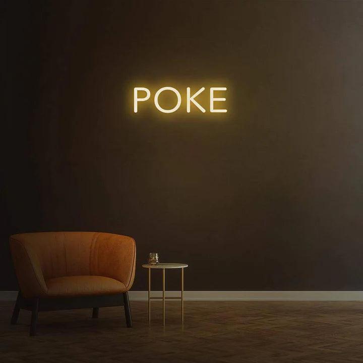 Poke - LED Neon Sign-Neonsigns-45 x 90 cm-Warm White-Neon Brothers