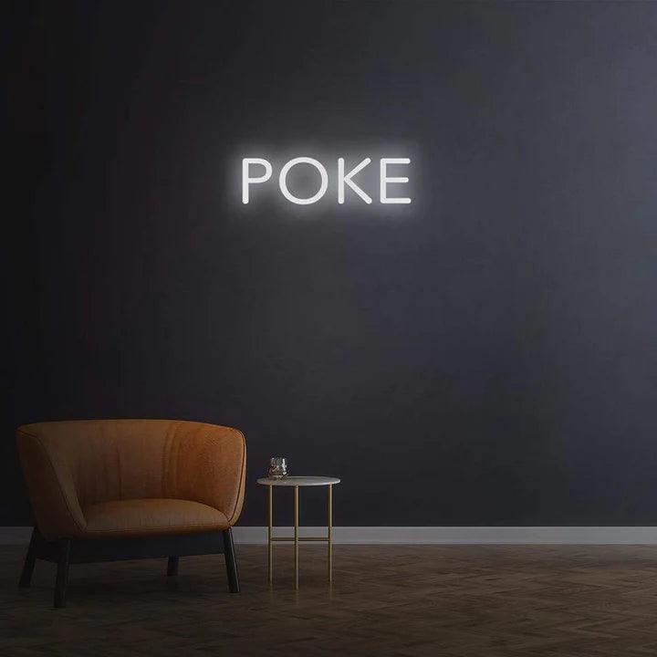 Poke - LED Neon Sign-Neonsigns-45 x 90 cm-White-Neon Brothers