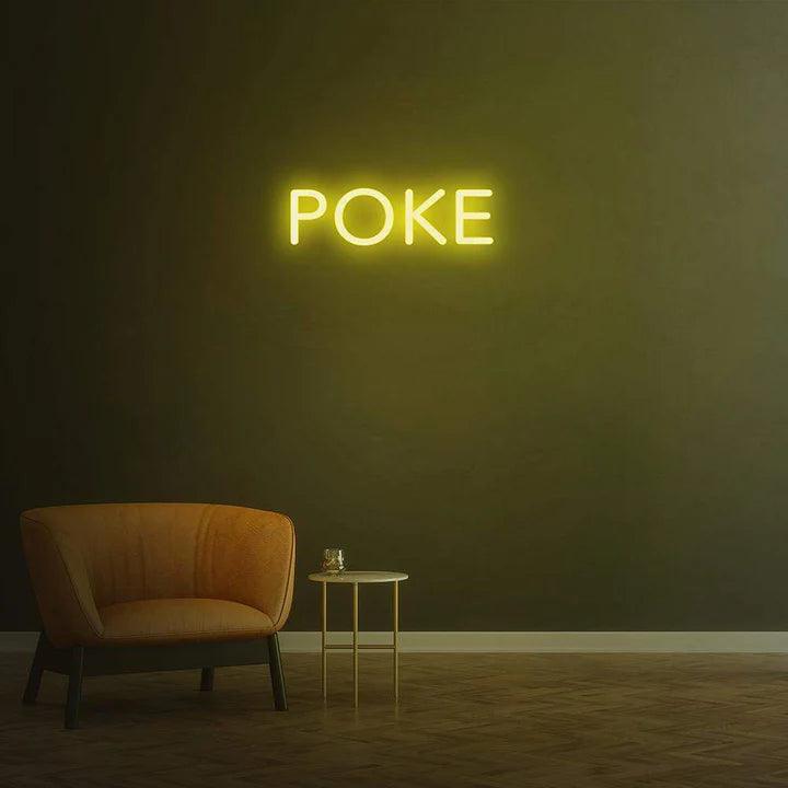 Poke - LED Neon Sign-Neonsigns-45 x 90 cm-Yellow-Neon Brothers