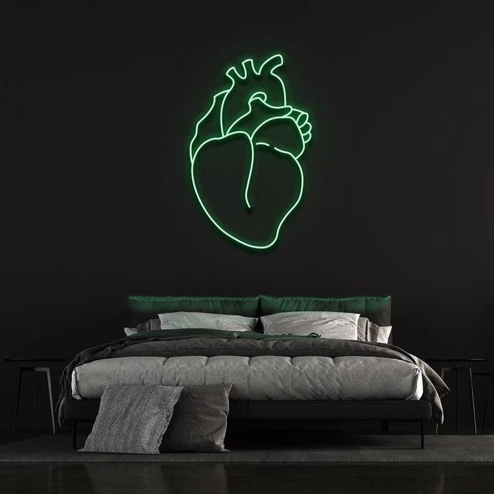 REAL HEART - LED NEON SIGN-Neonsigns-Green-45 x 90 cm-Neon Brothers