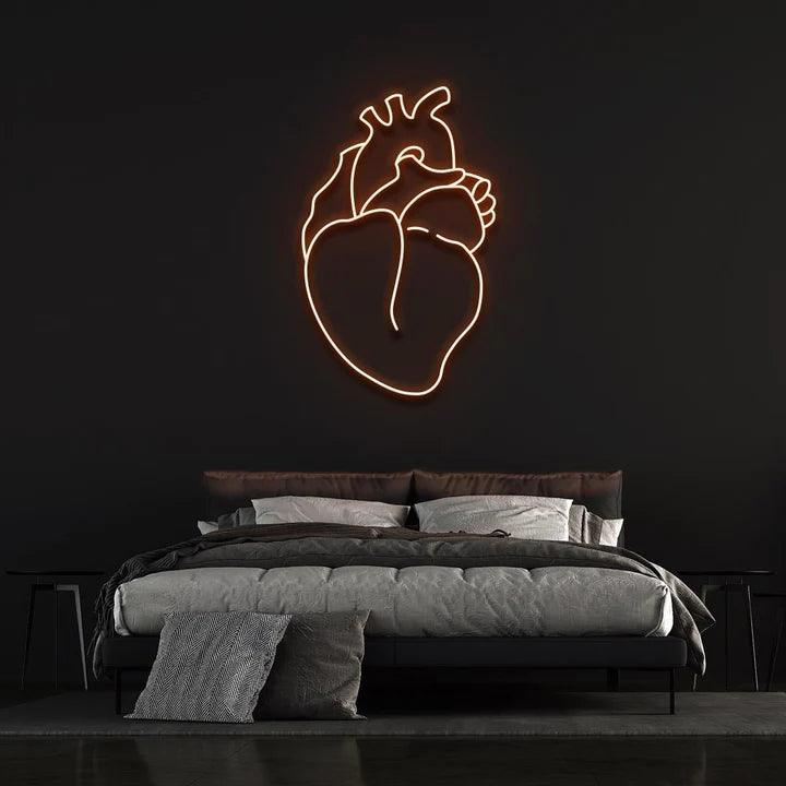 REAL HEART - LED NEON SIGN-Neonsigns-Orange-45 x 90 cm-Neon Brothers