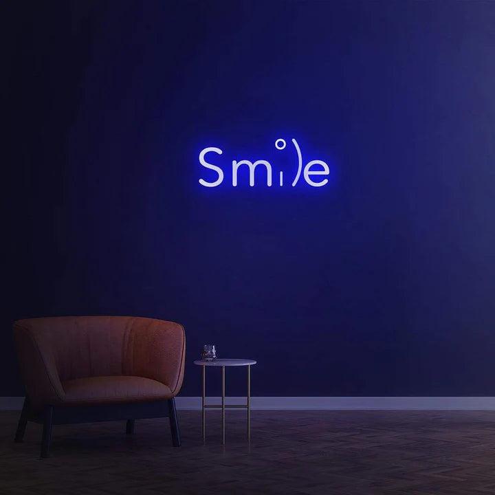 Smile - LED Neon Sign-Neonsigns-45 x 90 cm-Blue-Neon Brothers