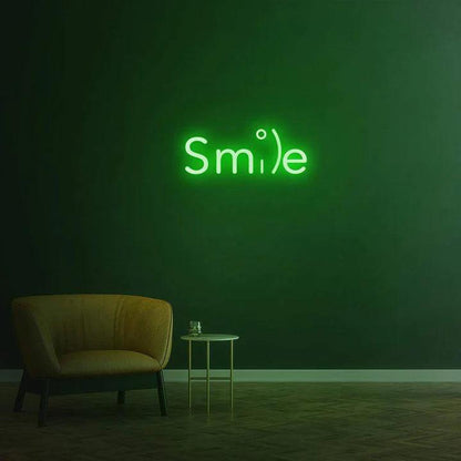 Smile - LED Neon Sign-Neonsigns-45 x 90 cm-Green-Neon Brothers