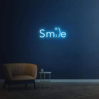 Smile - LED Neon Sign-Neonsigns-45 x 90 cm-Ice Blue-Neon Brothers