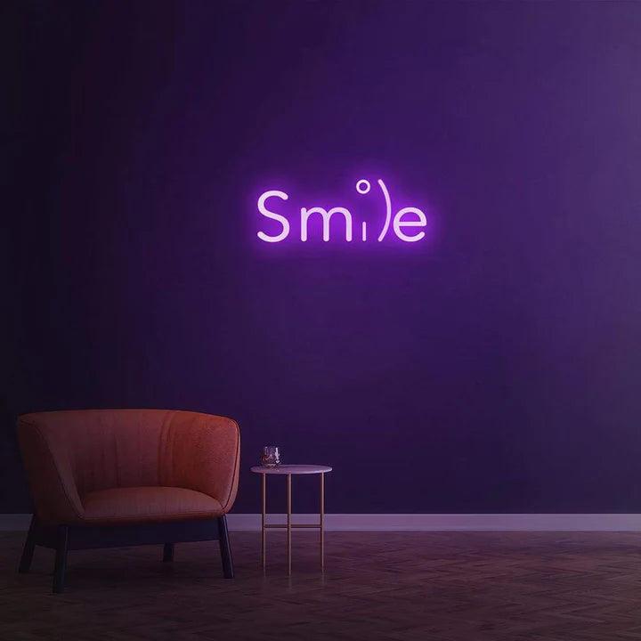 Smile - LED Neon Sign-Neonsigns-45 x 90 cm-Purple-Neon Brothers