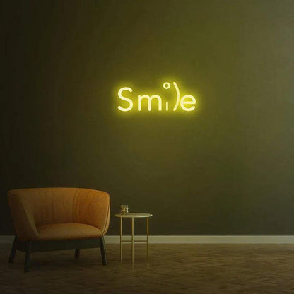 Smile - LED Neon Sign-Neonsigns-45 x 90 cm-Yellow-Neon Brothers