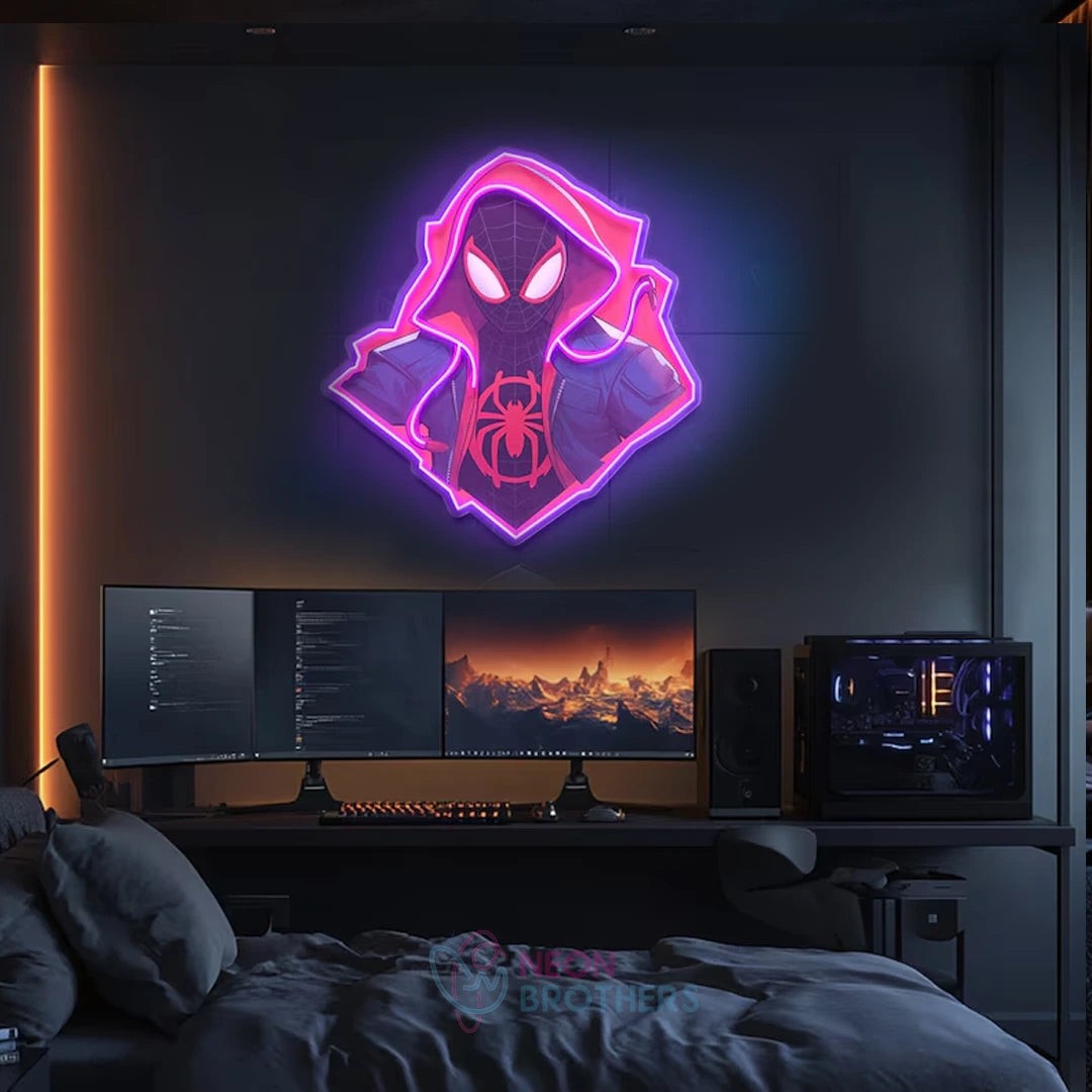 Superhero Character- LED Neon Movie Sign with UV Print Art