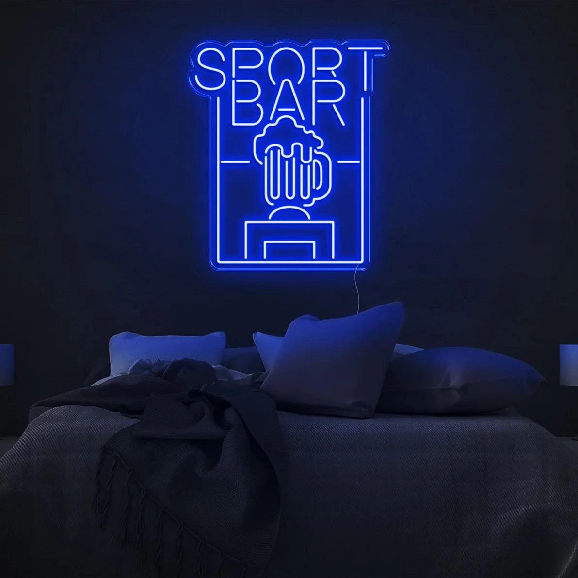 SPORT BAR LED NEON SIGN!-Neonsigns-45 x 90 cm-Blue-Neon Brothers