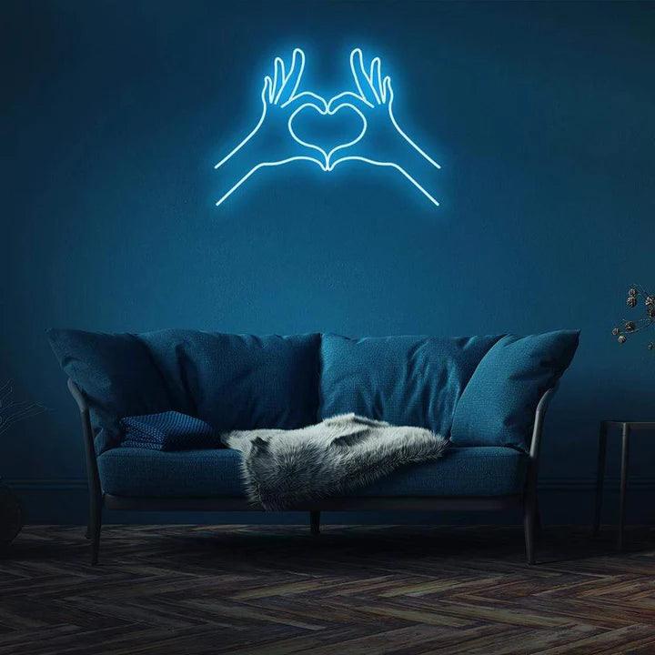 SPREAD LOVE NEON SIGN-Neonsigns-Light Blue-45 x 90 cm-No-Neon Brothers