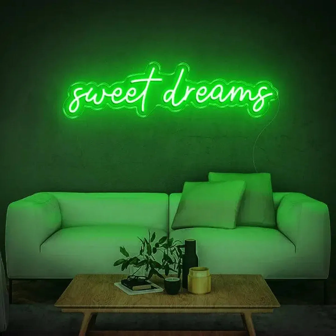 SWEET DREAMS - LED NEON SIGN-Neonsigns-45 x 90 cm-Green-Neon Brothers