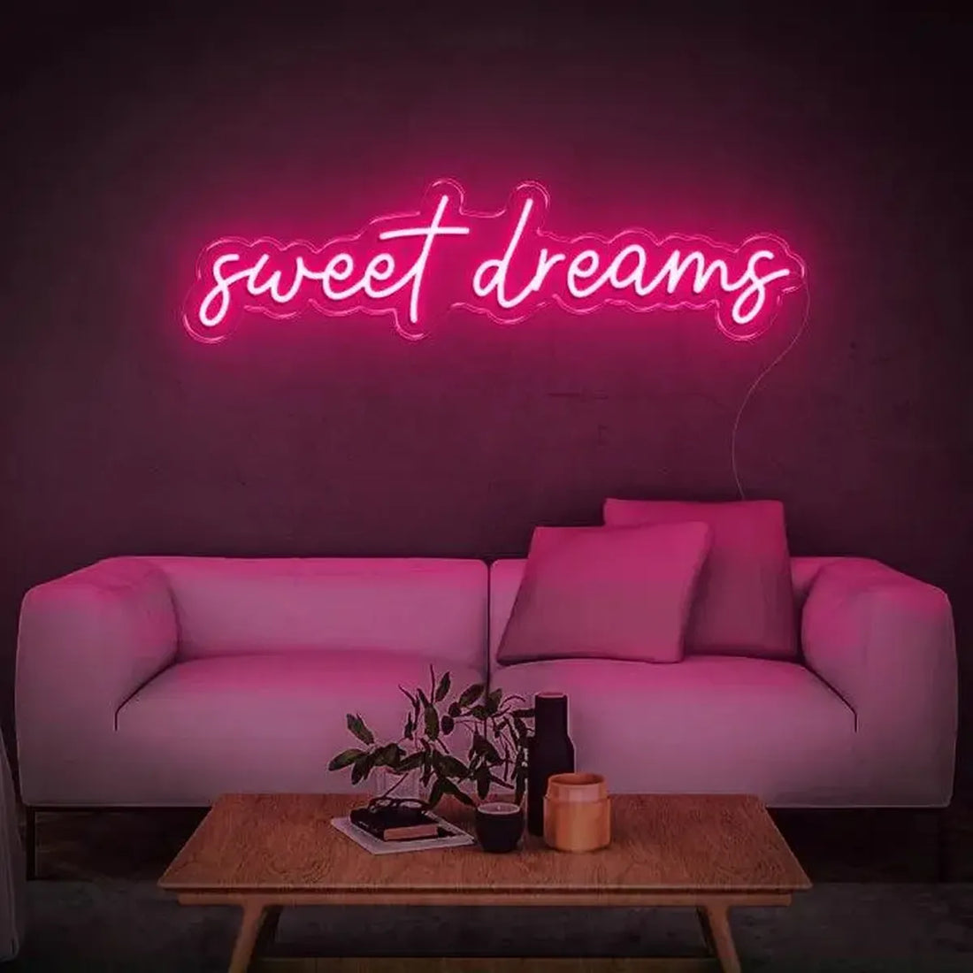 SWEET DREAMS - LED NEON SIGN-Neonsigns-45 x 90 cm-Pink-Neon Brothers