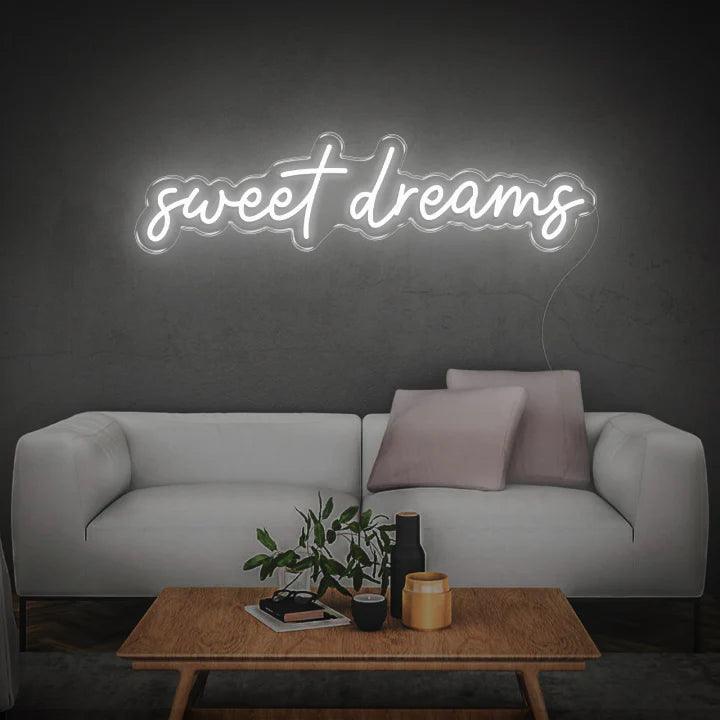 SWEET DREAMS - LED NEON SIGN-Neonsigns-45 x 90 cm-White-Neon Brothers