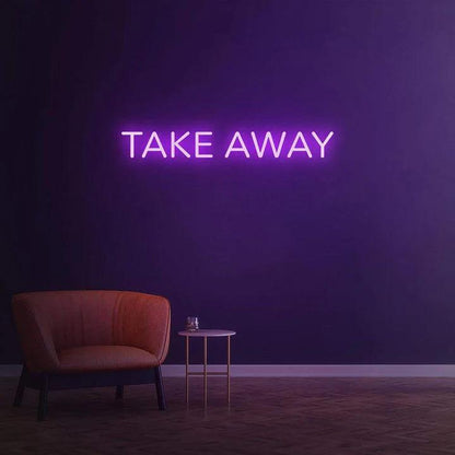 TAKE AWAY - LED NEON SIGN-Neonsigns-Purple-45 x 90 cm-Neon Brothers