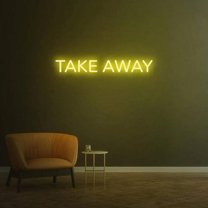 TAKE AWAY - LED NEON SIGN-Neonsigns-Yellow-45 x 90 cm-Neon Brothers