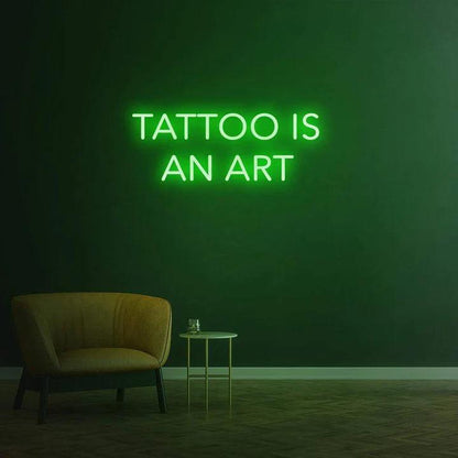 Tattoo is an art - LED Neon Sign-Neonsigns-45 x 105 cm-Green-Neon Brothers