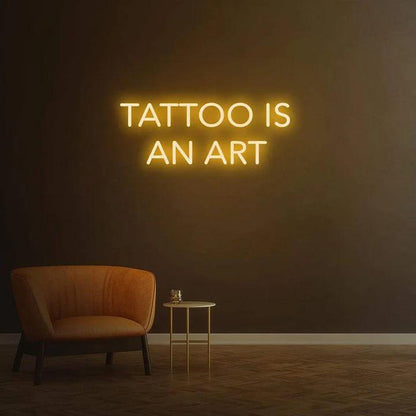 Tattoo is an art - LED Neon Sign-Neonsigns-45 x 105 cm-Orange-Neon Brothers