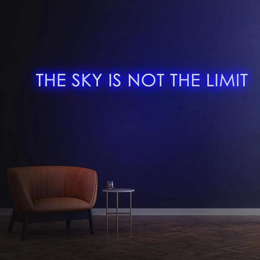 THE SKY IS NOT THE LIMIT NEON SIGN-Neonsigns-Blue-45 x 105 cm-No-Neon Brothers