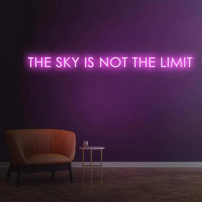 THE SKY IS NOT THE LIMIT NEON SIGN-Neonsigns-Pink-45 x 105 cm-No-Neon Brothers