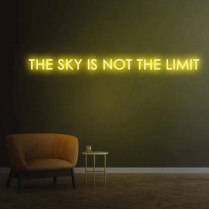 THE SKY IS NOT THE LIMIT NEON SIGN-Neonsigns-Yellow-45 x 105 cm-No-Neon Brothers