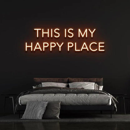 THIS IS OUR HAPPY PLACE - LED NEON SIGN-Neonsigns-45 x 90 cm-Orange-Neon Brothers