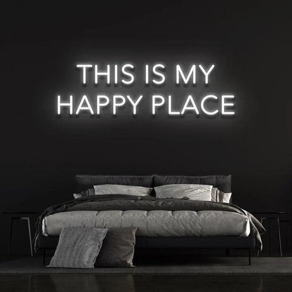 THIS IS OUR HAPPY PLACE - LED NEON SIGN-Neonsigns-45 x 90 cm-White-Neon Brothers